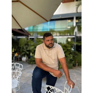 Camiseta Polo RBW Malha Plus Size-Bege-G1