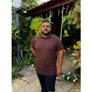 Camiseta Polo RBW Malha Plus Size-Marrom-G1