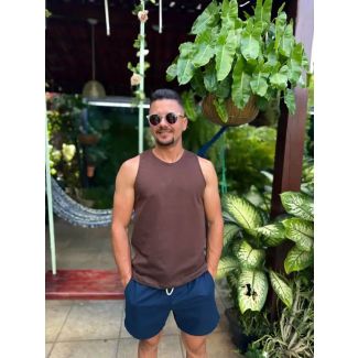 Camiseta Regata RGW Malha-Marrom-P